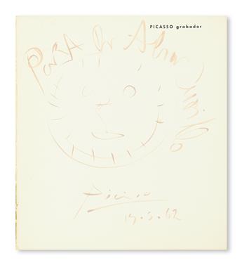 PICASSO, PABLO. Complete exhibition catalogue Signed and Inscribed, Para Dr. Alvar Carrillo / Picasso / 13. 3. 62, with a drawing, sk